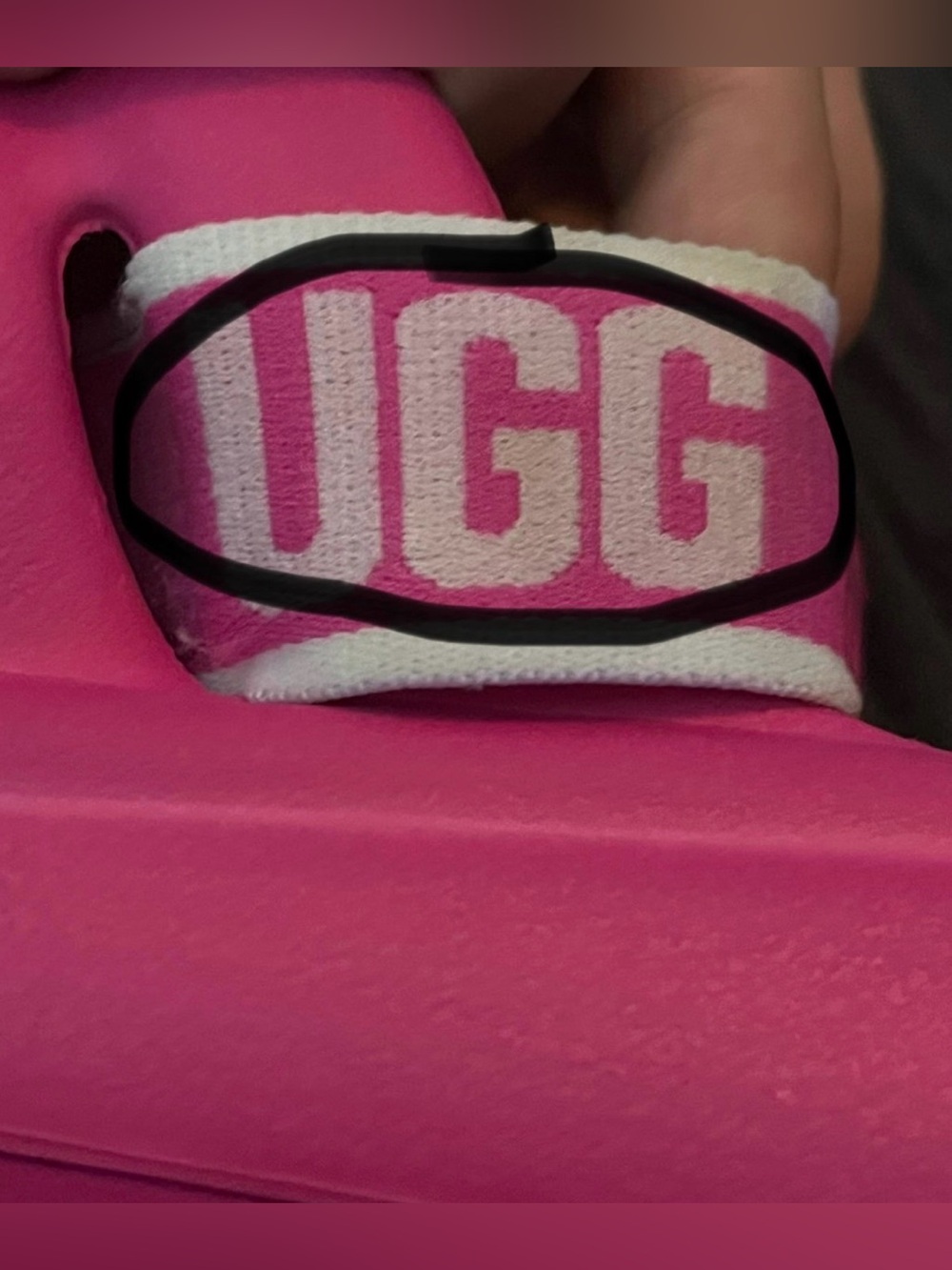Preowned Original UGG Hot Pink  Yeah Sandals Size 9. - Picture 12 of 15